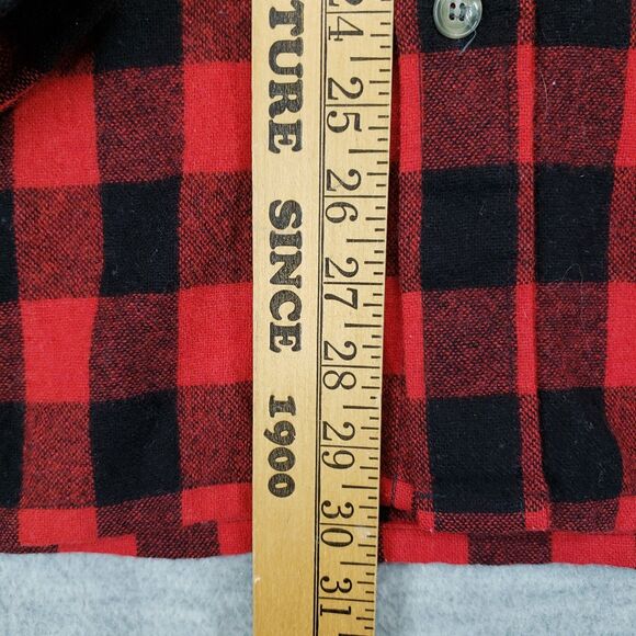 Vintage Enro Wool Flannel Shirt Mens Large‎ Red Buffalo Check Plaid Shacket - Picture 5 of 5